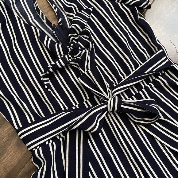 Navy Striped Jumpsuit - Picture 3 of 5
